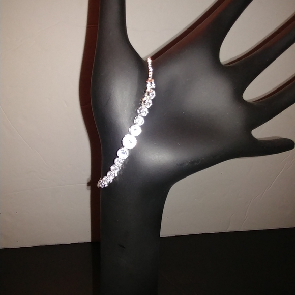 Cubic Zirconia Silver Bracelet by Amanda Blu - Picture 5 of 7